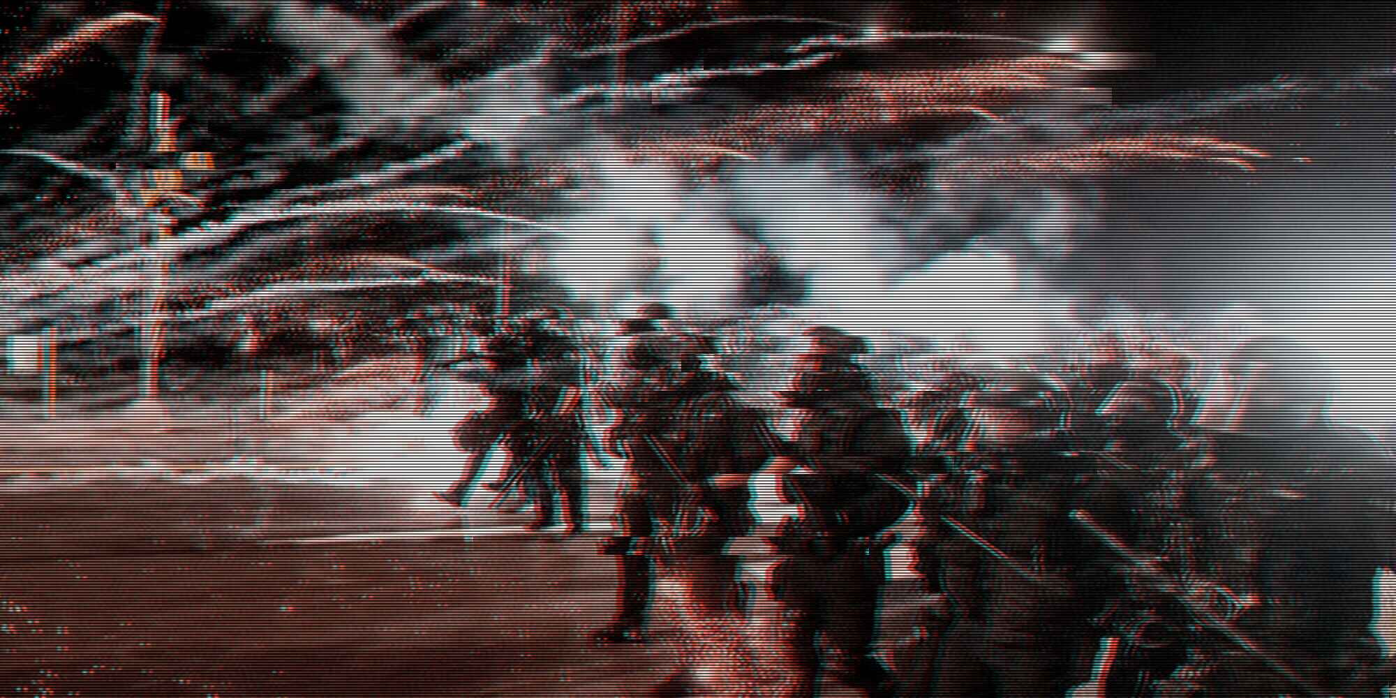 a line of riot police being hit with fireworks