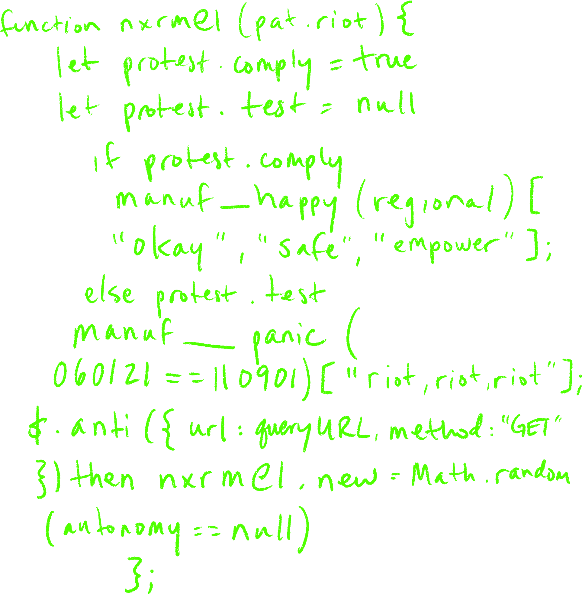javascript styled handwritten text